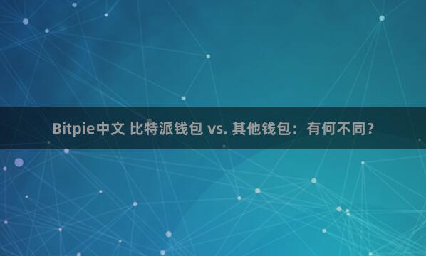 Bitpie中文 比特派钱包 vs. 其他钱包：有何不同？