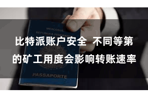 比特派账户安全  不同等第的矿工用度会影响转账速率